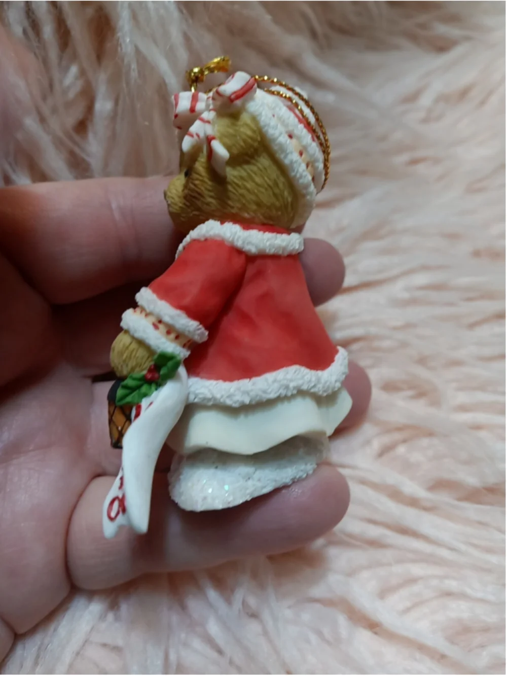 Cherished Teddies Abbey Press Exclusive Girl Bear Christmas Outfit w Bell 2008